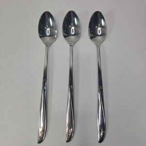 Oneida Community Stainless Flatware Twin Star Set of 3 Long Handle Iced Tea Spoo